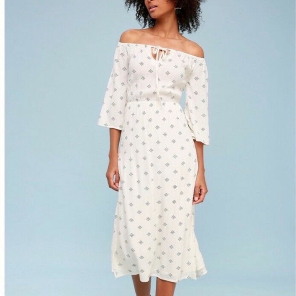 NWT Amuse Society Cruz Dress - Ivory Print